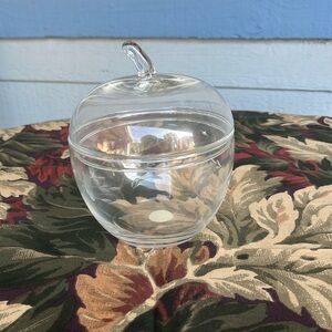 Apple crystal candy dish